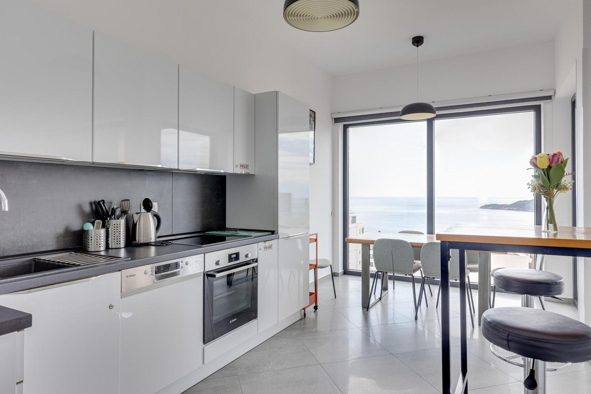 Modern Top Floor Sea View 3Br With Pools, Spa & Fitness Бечичі Екстер'єр фото